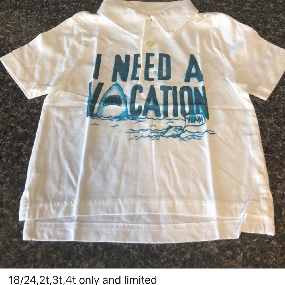 Kids shirts lots sizes of each all new in wrapper